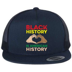 Black History Is American History African American Melanin Gift Flat Bill Trucker Hat