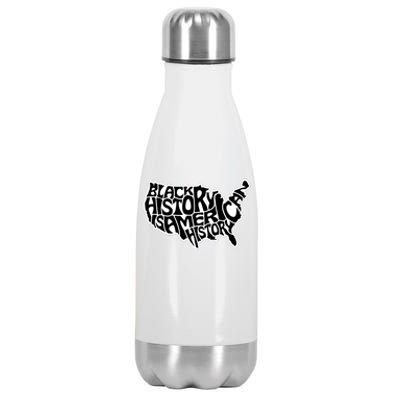 Black History Is American History Stainless Steel Insulated Water Bottle