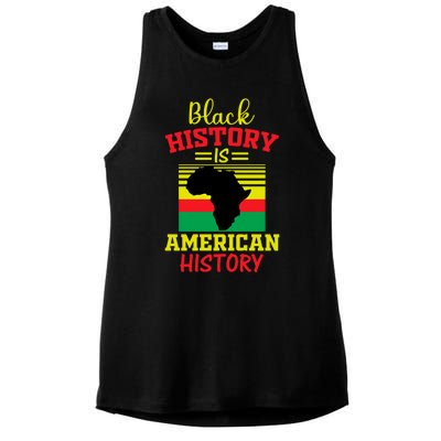 Black History Is American History Black History Month Gift Ladies PosiCharge Tri-Blend Wicking Tank