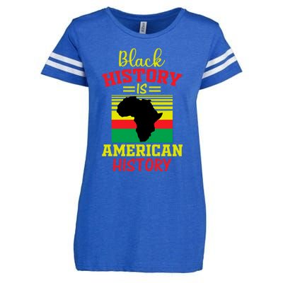 Black History Is American History Black History Month Gift Enza Ladies Jersey Football T-Shirt