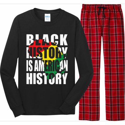 Black History Is American History Patriotic African American Long Sleeve Pajama Set