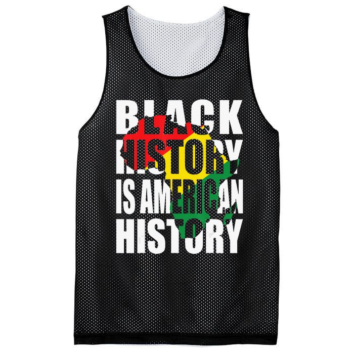 Black History Is American History Patriotic African American Mesh Reversible Basketball Jersey Tank