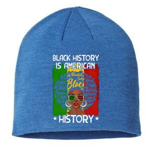 Black History Is American History Black Queen Melanin Africa Funny Gift Sustainable Beanie