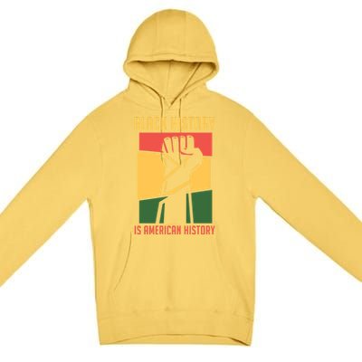 Black History Is American History Bhm Black History Month Gift Premium Pullover Hoodie