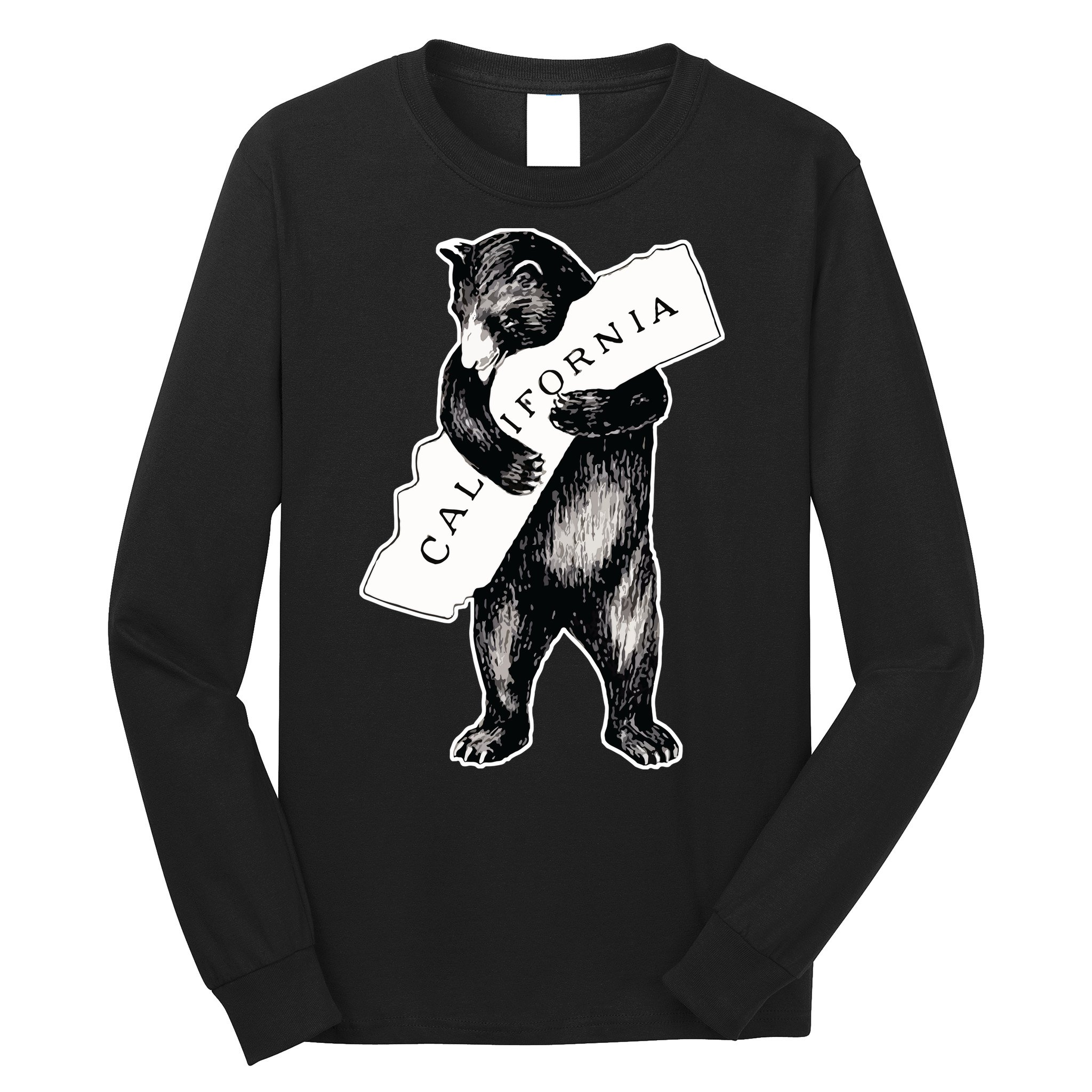 Bear Hug I Love California Artretro Vintage Cali Bear Long Sleeve Shirt