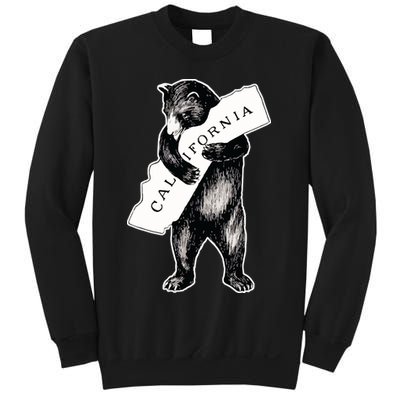 Bear Hug I Love California Artretro Vintage Cali Bear Sweatshirt
