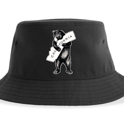 Bear Hug I Love California Artretro Vintage Cali Bear Sustainable Bucket Hat