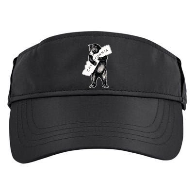 Bear Hug I Love California Artretro Vintage Cali Bear Adult Drive Performance Visor