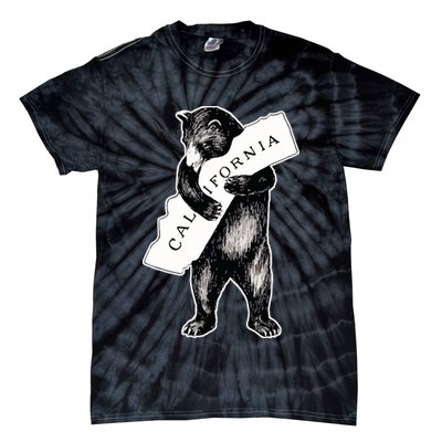 Bear Hug I Love California Artretro Vintage Cali Bear Tie-Dye T-Shirt
