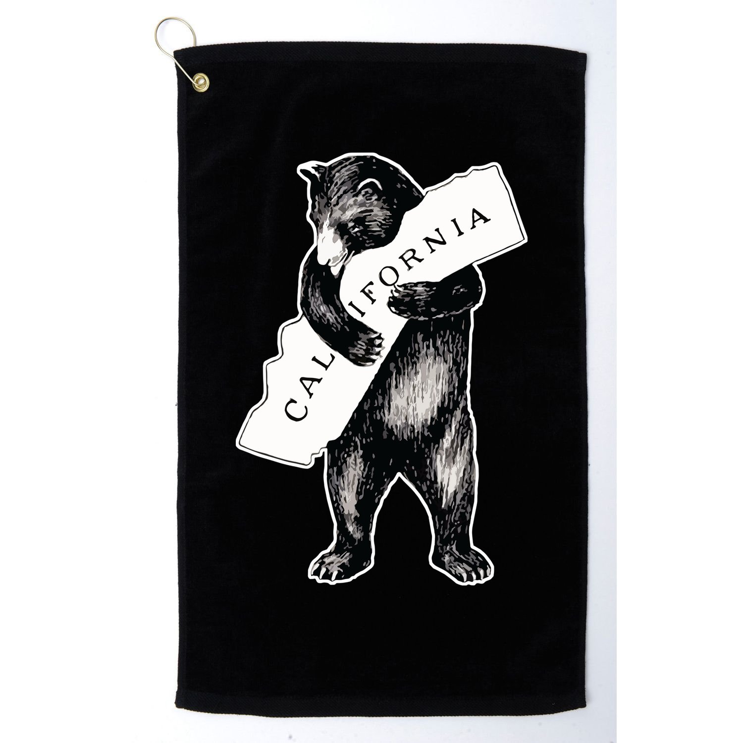 Bear Hug I Love California Artretro Vintage Cali Bear Golf Towel