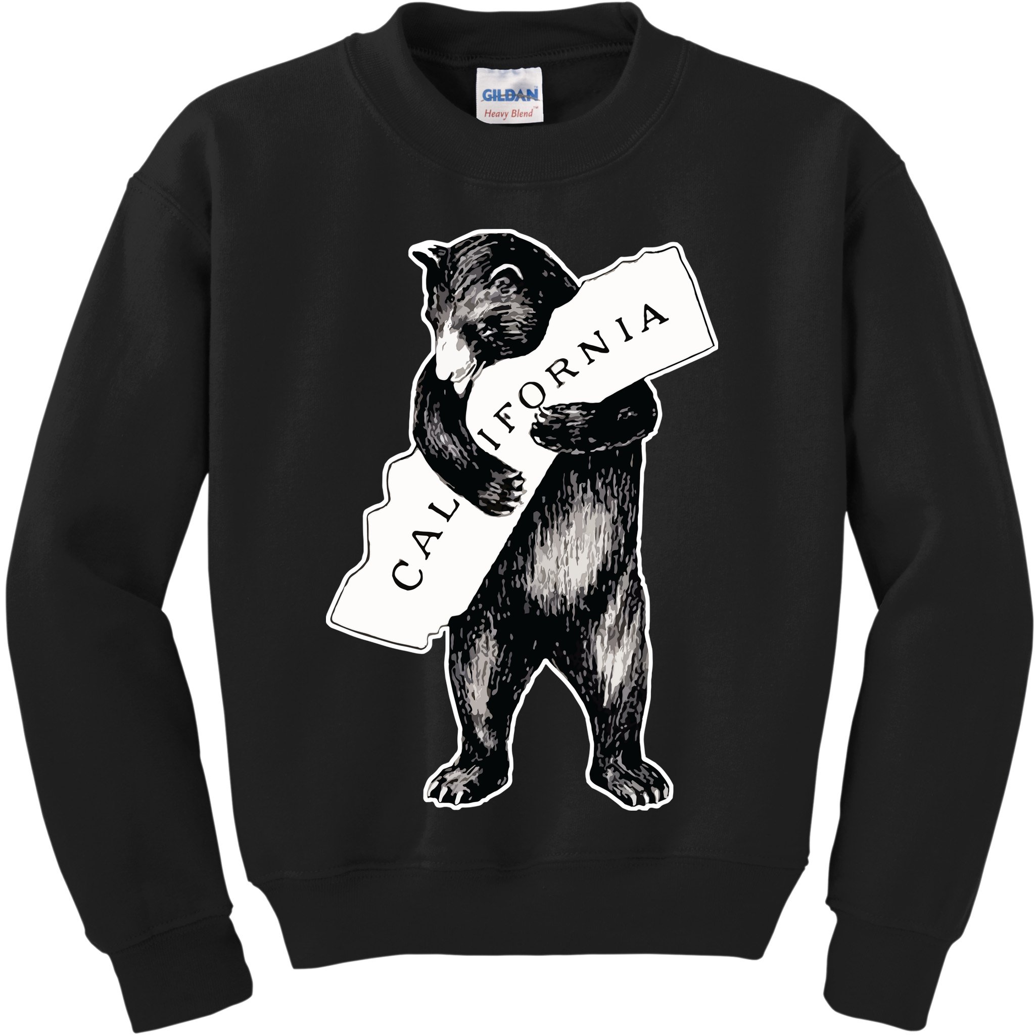 Bear Hug I Love California Artretro Vintage Cali Bear Kids Sweatshirt