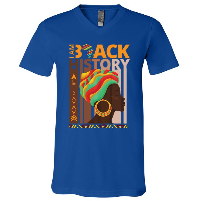 Black History Is American History Patriotic African American Cool Gift V-Neck T-Shirt