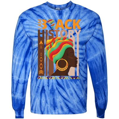 Black History Is American History Patriotic African American Cool Gift Tie-Dye Long Sleeve Shirt