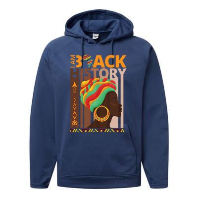 Black History Is American History Patriotic African American Cool Gift Performance Fleece Hoodie