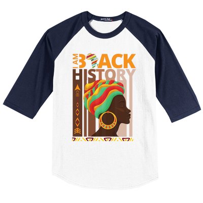 Black History Is American History Patriotic African American Cool Gift Baseball Sleeve Shirt