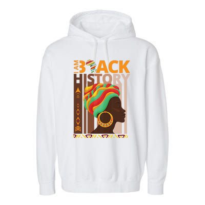 Black History Is American History Patriotic African American Cool Gift Garment-Dyed Fleece Hoodie