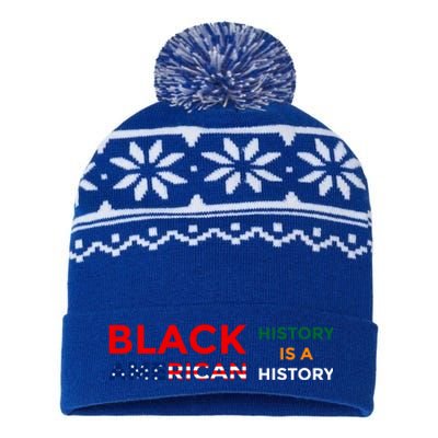 Black History Is American History Black Rights Art Cool Gift USA-Made Snowflake Beanie