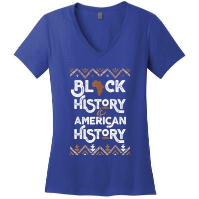 Black History Is American History Black History Month Women's V-Neck T-Shirt
