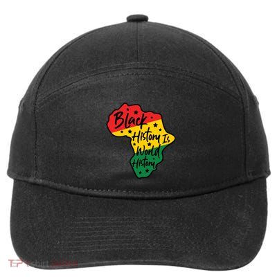 Black History Is World History 7-Panel Snapback Hat