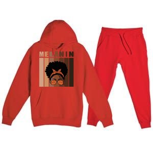 Black History Is American History For Basketball Black Cute Gift Premium Hooded Sweatsuit Set