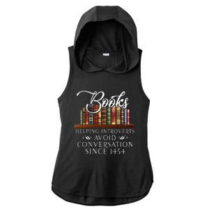 Books helping introverts avoid conversation Ladies PosiCharge Tri-Blend Wicking Draft Hoodie Tank