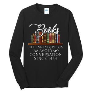 Books helping introverts avoid conversation Tall Long Sleeve T-Shirt