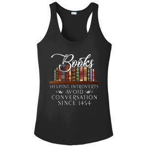 Books helping introverts avoid conversation Ladies PosiCharge Competitor Racerback Tank