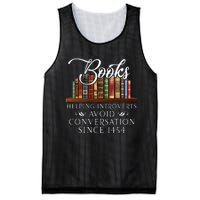 Books helping introverts avoid conversation Mesh Reversible Basketball Jersey Tank