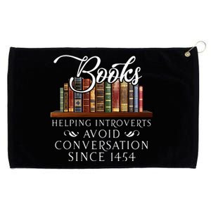 Books helping introverts avoid conversation Grommeted Golf Towel