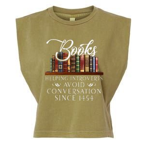 Books helping introverts avoid conversation Garment-Dyed Women's Muscle Tee