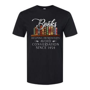 Books helping introverts avoid conversation Softstyle CVC T-Shirt