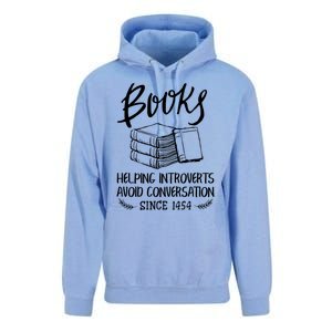 Books Help Introverts Funny Book Lover Quote For Bookworm Meaningful Gift Unisex Surf Hoodie