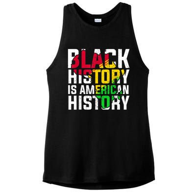 Black History Is American History Patriotic African American Meaningful Gift Ladies PosiCharge Tri-Blend Wicking Tank