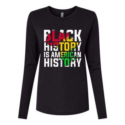 Black History Is American History Patriotic African American Meaningful Gift Womens Cotton Relaxed Long Sleeve T-Shirt