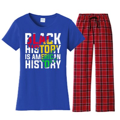 Black History Is American History Patriotic African American Meaningful Gift Women's Flannel Pajama Set