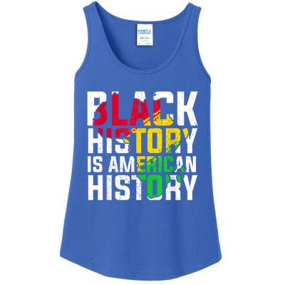 Black History Is American History Patriotic African American Meaningful Gift Ladies Essential Tank