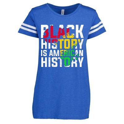 Black History Is American History Patriotic African American Meaningful Gift Enza Ladies Jersey Football T-Shirt