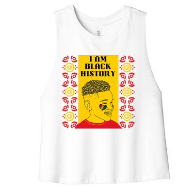 Black History Inspiring African American Leaders Culture Gift Women's Racerback Cropped Tank