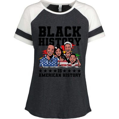 Black History Is American History Juneteenth Gift Enza Ladies Jersey Colorblock Tee