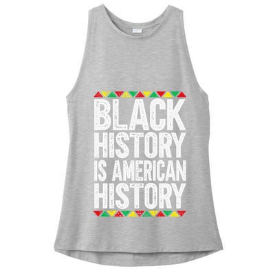 Black History Is American History Ladies PosiCharge Tri-Blend Wicking Tank