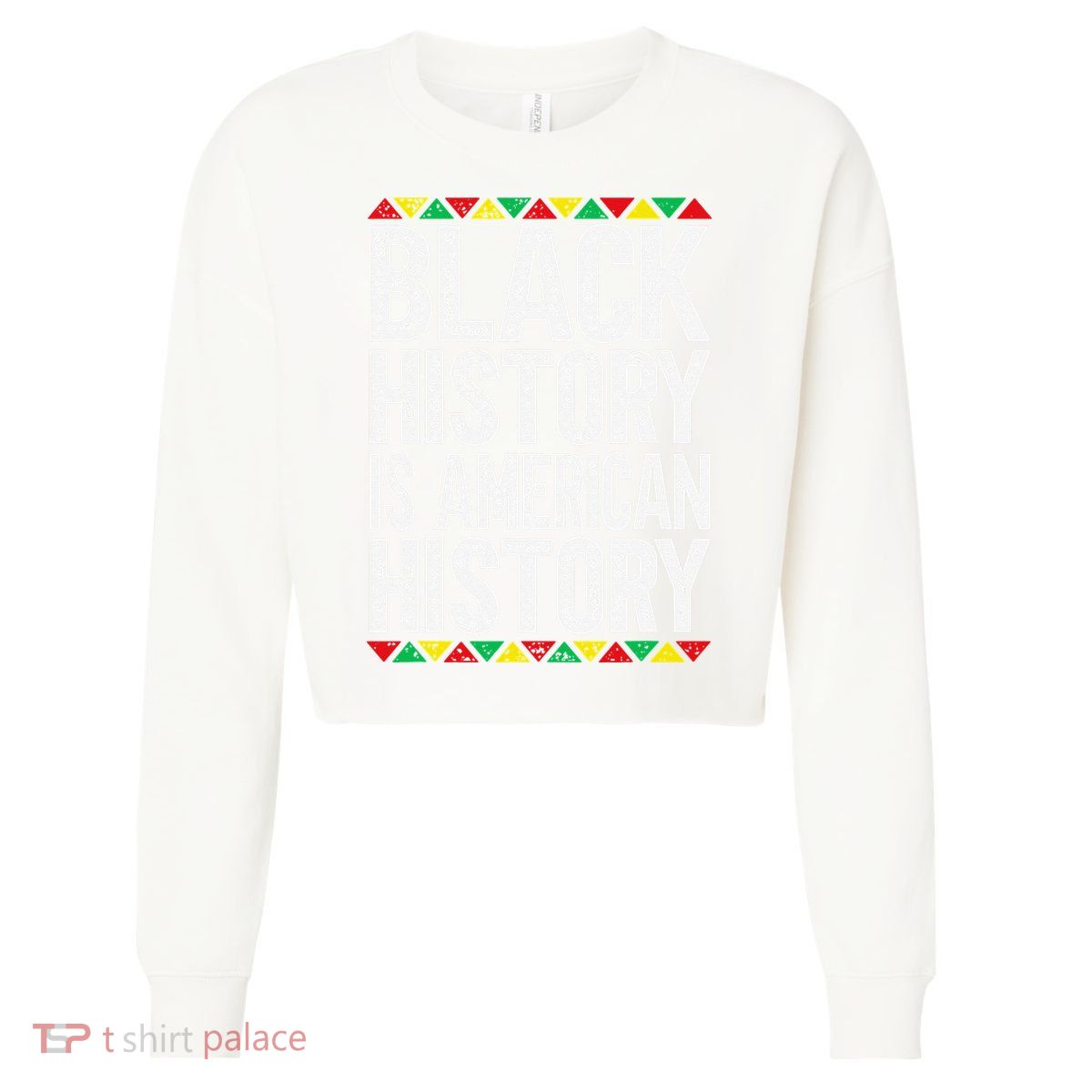 Black History Is American History Cropped Pullover Crew