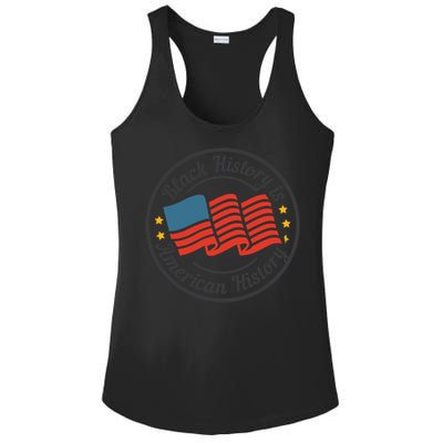 Black History Is American History Patriotic American Flag Gift Ladies PosiCharge Competitor Racerback Tank