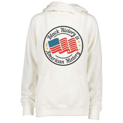 Black History Is American History Patriotic American Flag Gift Womens Funnel Neck Pullover Hood