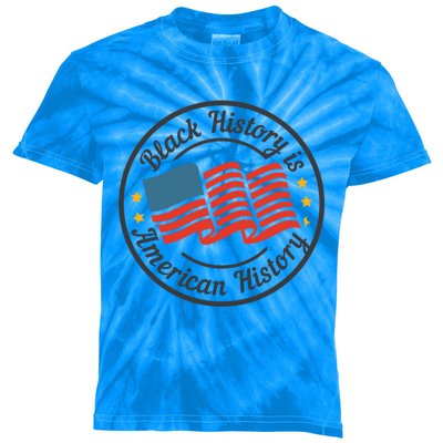 Black History Is American History Patriotic American Flag Gift Kids Tie-Dye T-Shirt