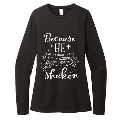 Because He Is At My Right Hand Womens CVC Long Sleeve Shirt