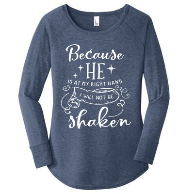 Because He Is At My Right Hand Women's Perfect Tri Tunic Long Sleeve Shirt