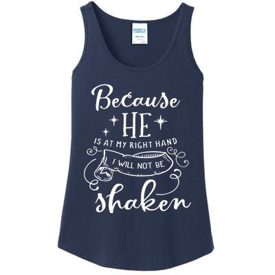 Because He Is At My Right Hand Ladies Essential Tank