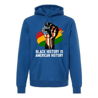 Black History Is American History Power Fist Hand Freedom Gift Premium Hoodie