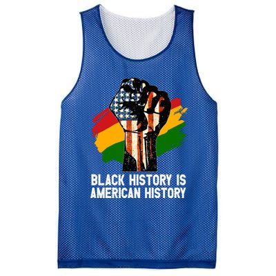 Black History Is American History Power Fist Hand Freedom Gift Mesh Reversible Basketball Jersey Tank