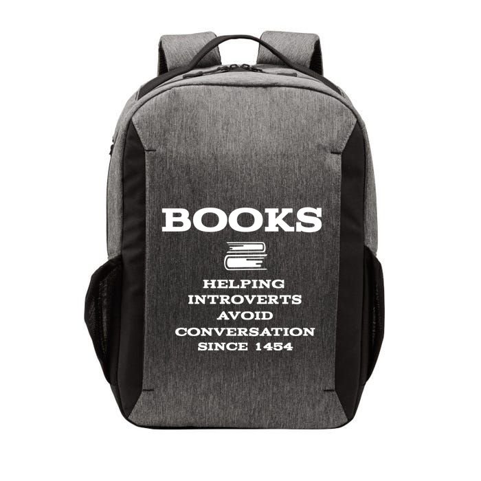 Books Helping Introverts Avoid Conversation Since 1454 Vector Backpack
